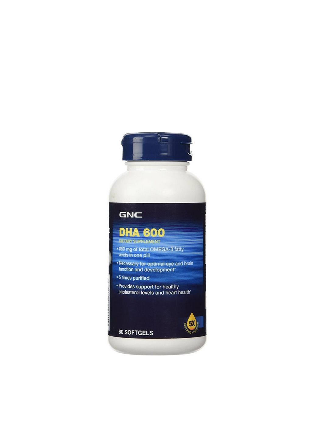 Жирні кислоти DHA 600 mg, 60 капсул GNC (293479876)
