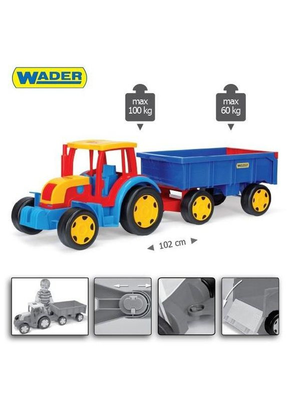 Трактор Гигант с прицепом Wader 66100 (328394744)