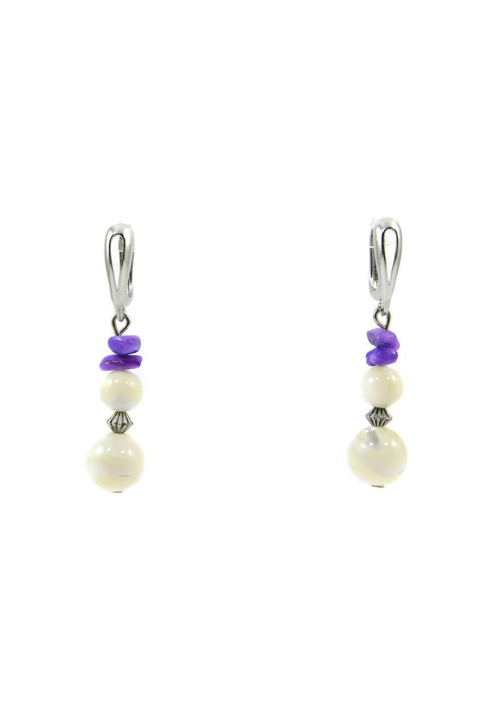 Эксклюзивные серьги "Зендая" Перламутр, крошка Fursa fashion (315591830)