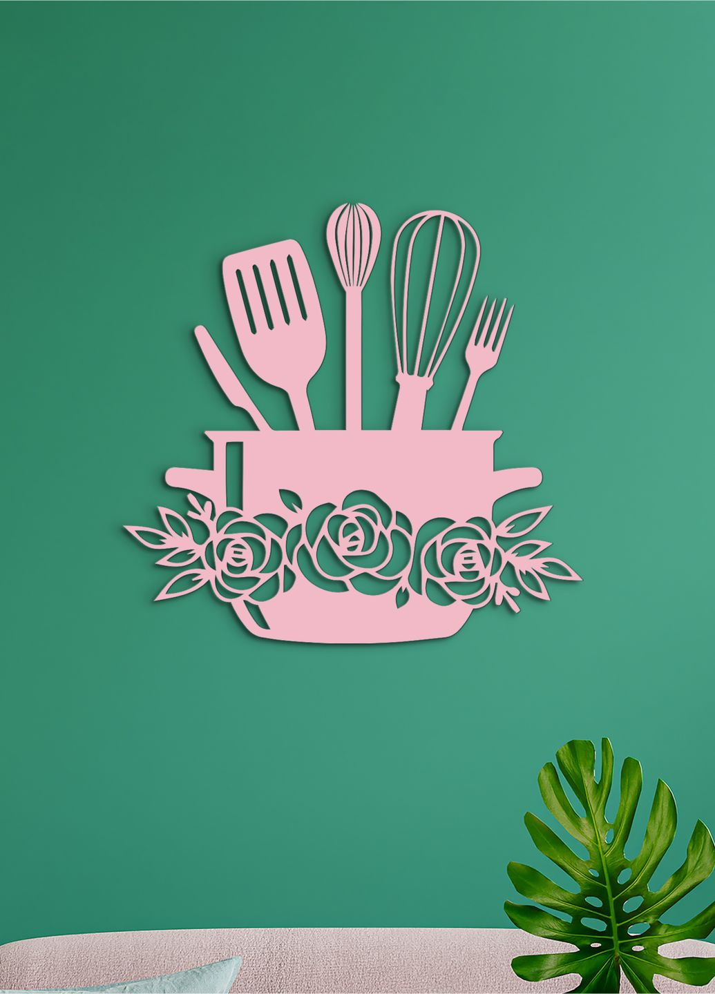 Дерев'яна картина на кухню, декоративне панно з дерева "Каструля господині", стиль лофт 35х38 см Woodyard (292013307)