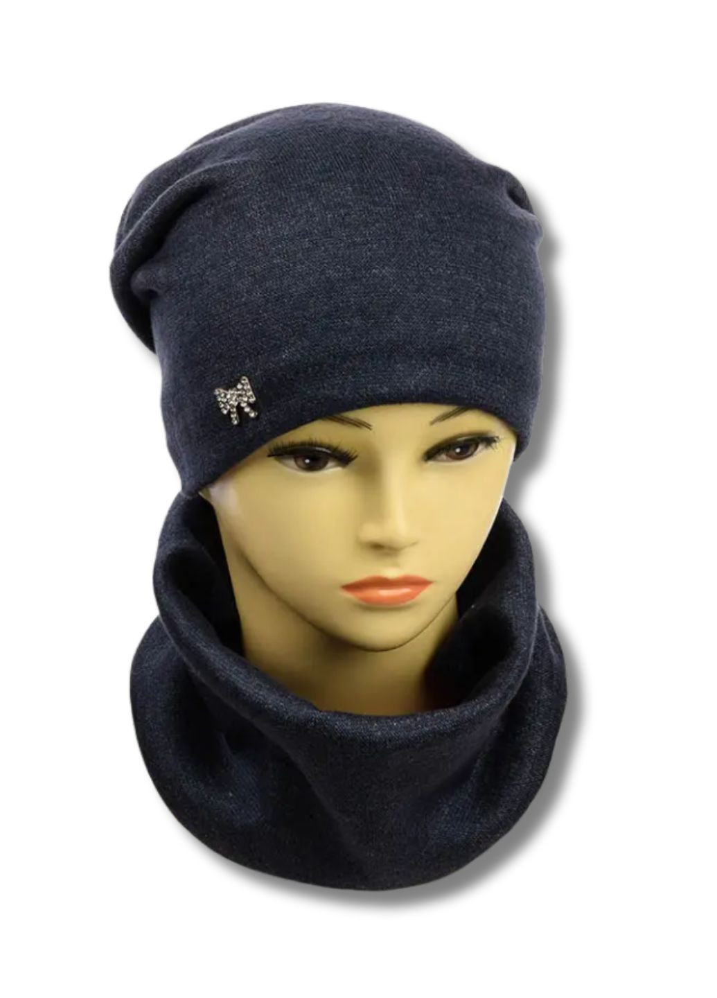 Женский ангоровый комплект шапка + бафф - Sofi No Brand Жіночий зимовий комплект (355245836)