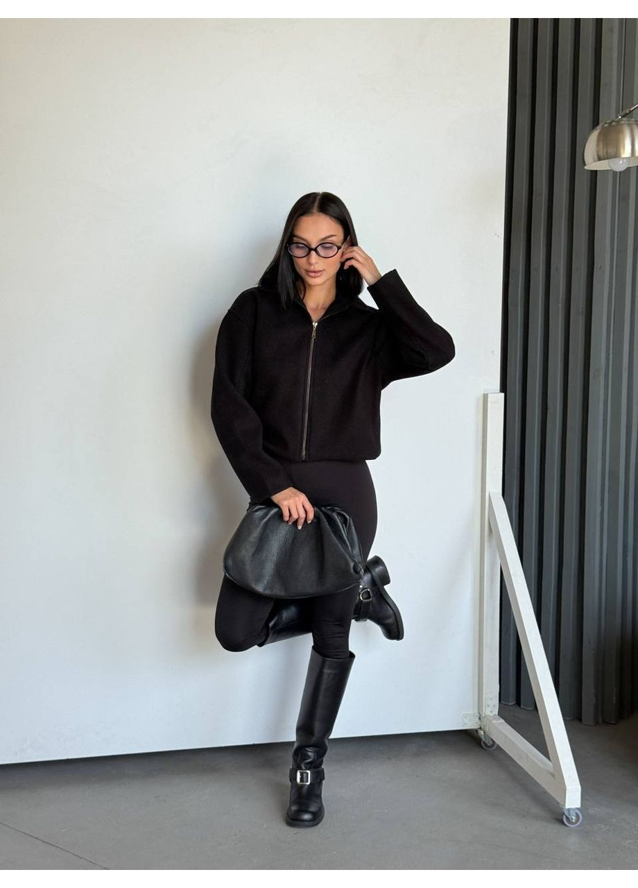 Базовый кашемировый бомбер на подкладке – Размерная сетка в описании. Vione на молнии (367074532)