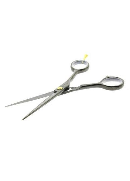 Ножиці перукарські Global преміум чорні з квіточкою Global Fashion (366887645)