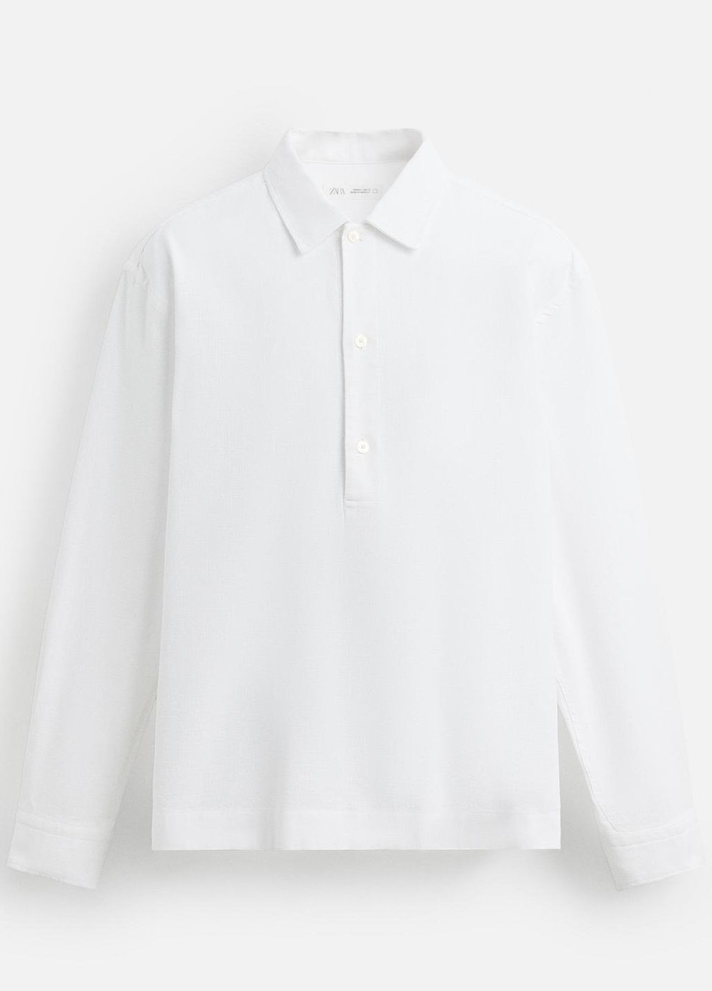 Белая футболка-поло для мужчин Zara однотонная