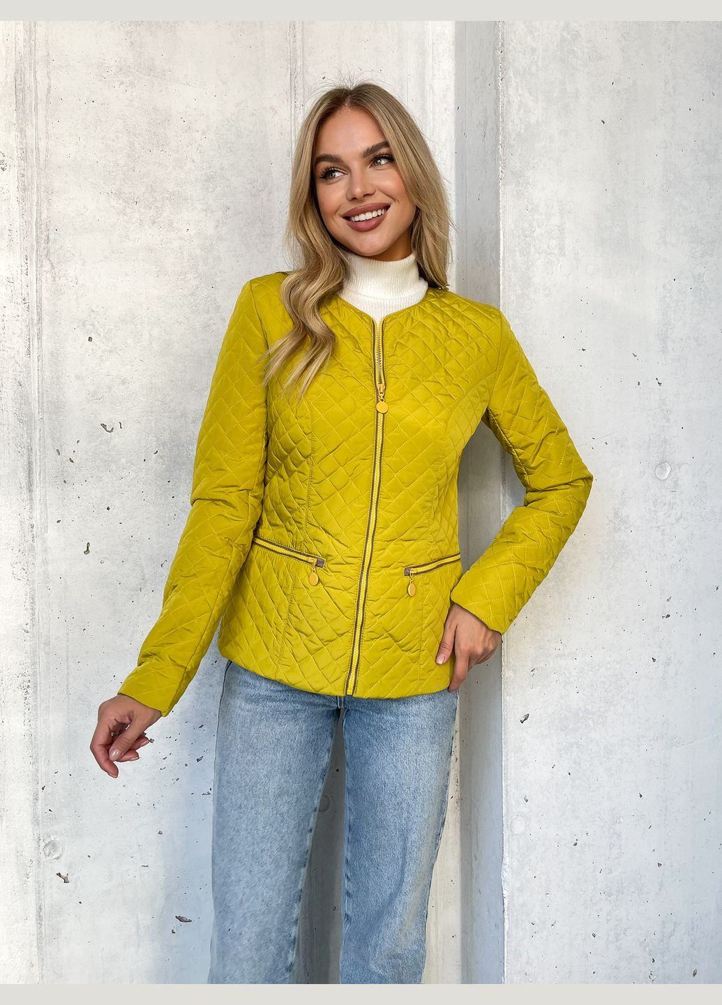 Гірчична демісезонна куртка Zemal