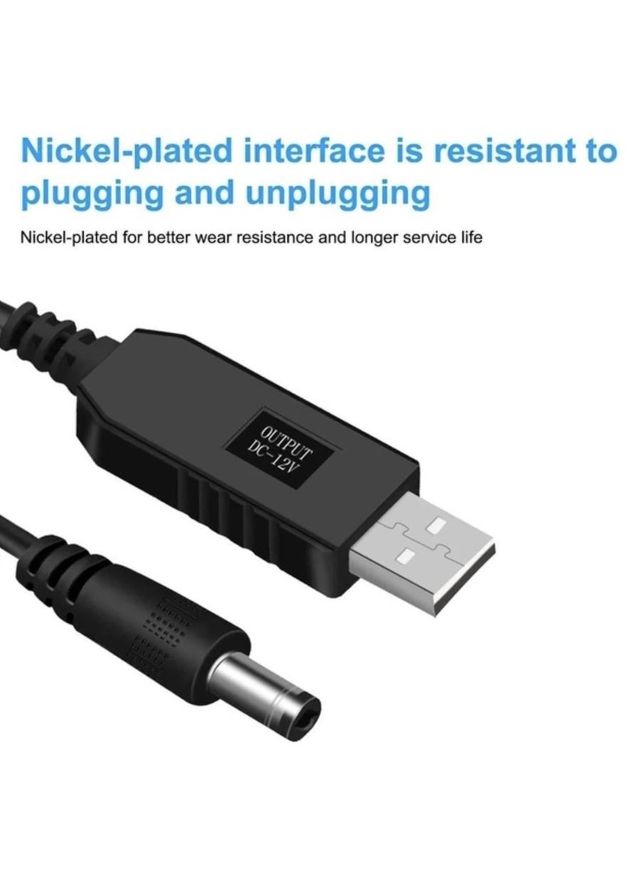 Кабель для роутера USB DC питания от Power Bank с трансформатором 12V с переходником 5.5 – 3.5 мм Fonken (317297285)