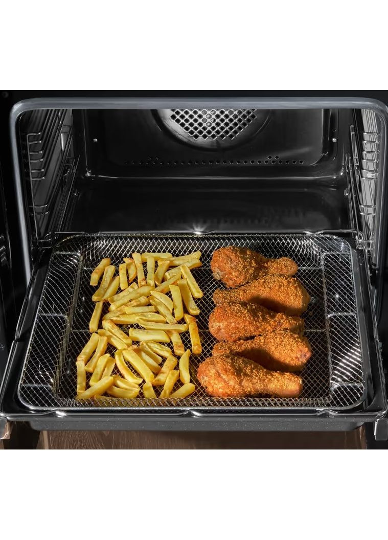 плита fcmw69329 комбинированная, 77л, 60x60см, дисплей, конвекция, чугун, HANSA