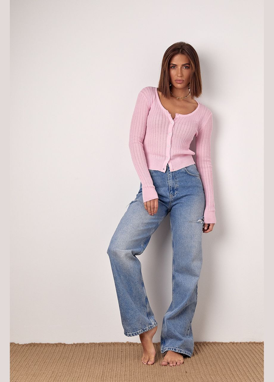 Розовый демисезонный кардиган Lurex