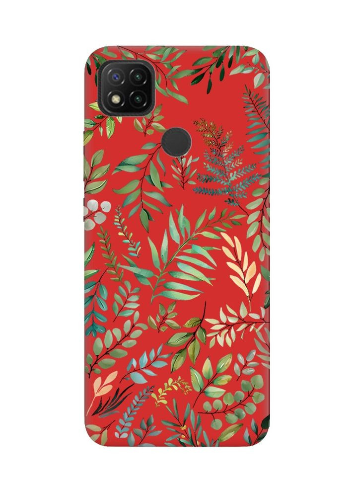 Матовый чехол на Xiaomi Redmi 9C/10A:: Растительный фон (принт 377) Creative (360682987)