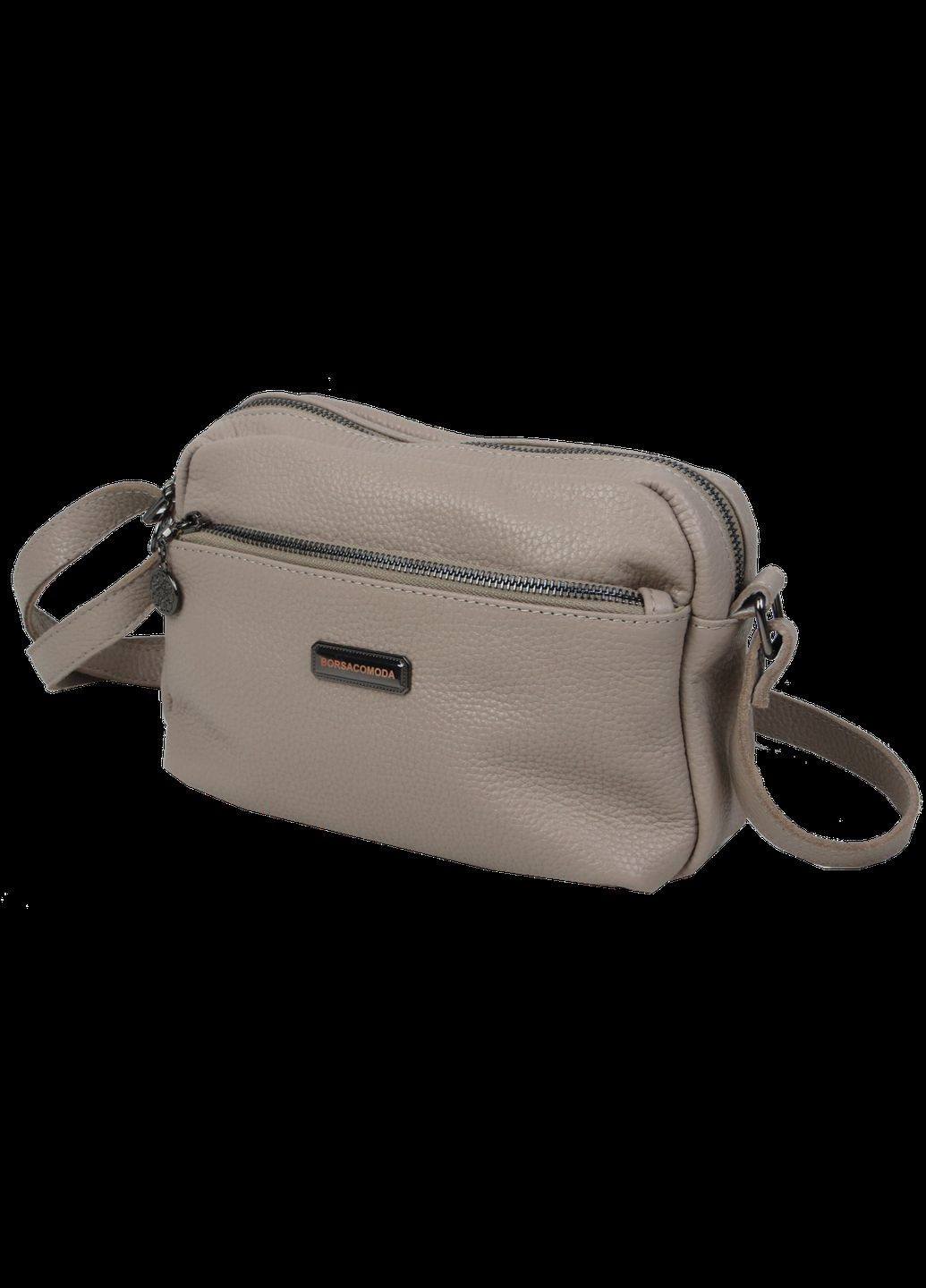 Жіноча шкіряна сумка на плече пісочна Borsacomoda (360893812)
