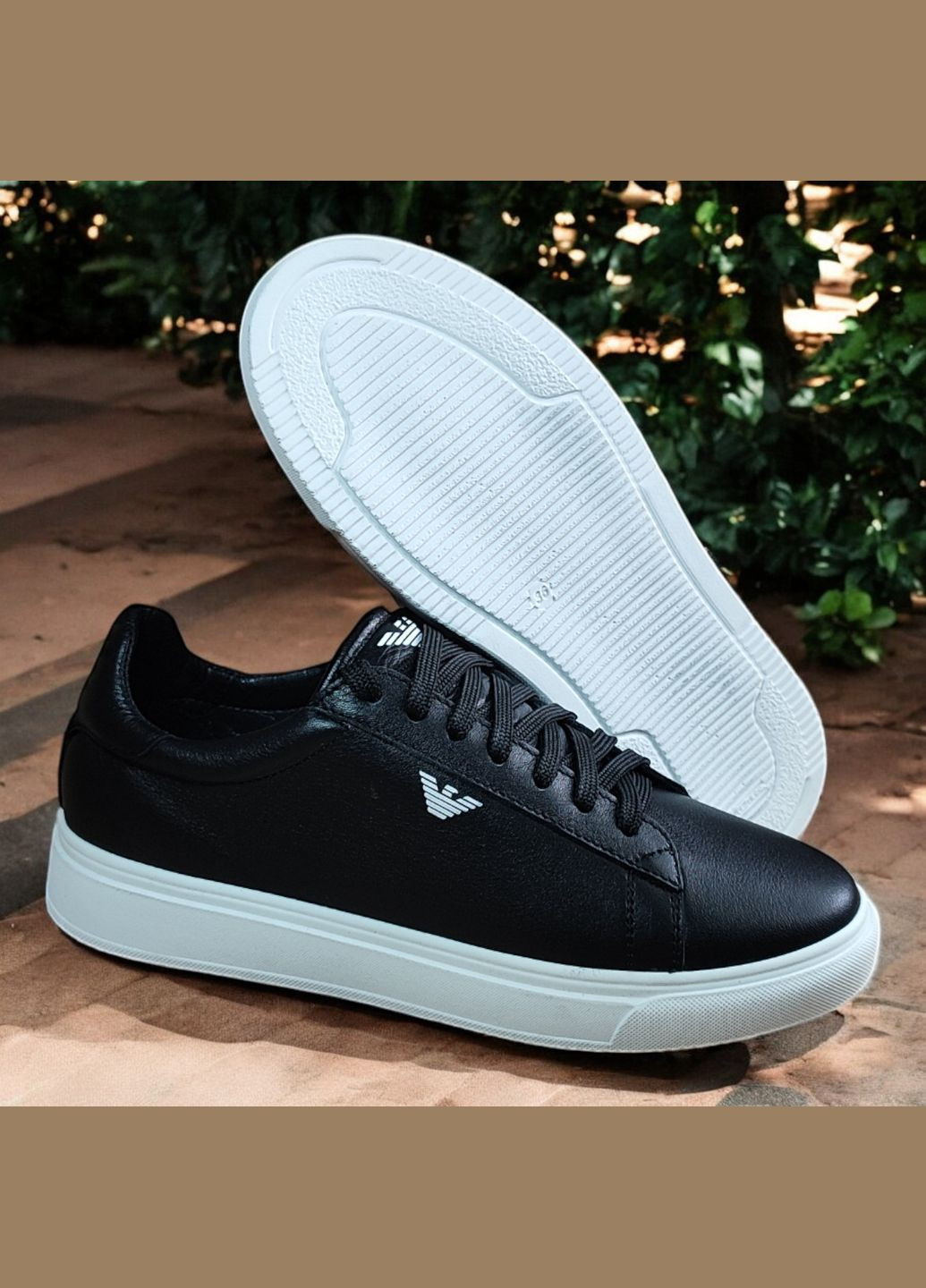 Универсальные женские кожаные черные с белым кеды осенние натуральные кожа весна осень. No Brand чёрно-белые всесезоны (316258811)