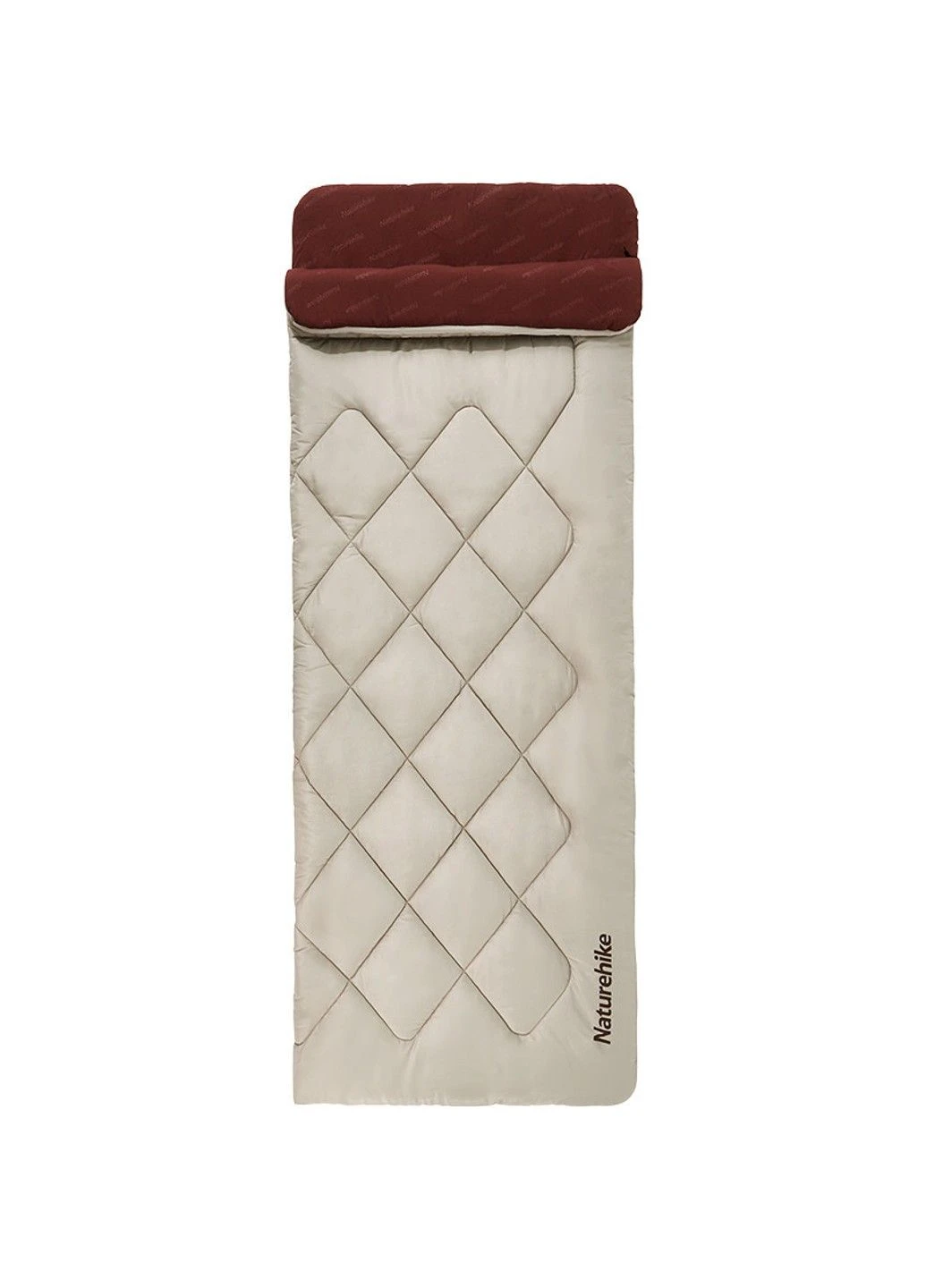 Спальний мішок Naturehike R150 CNH22SD005 (210 х 80см) Бордово-бежевий No Brand (332636850)