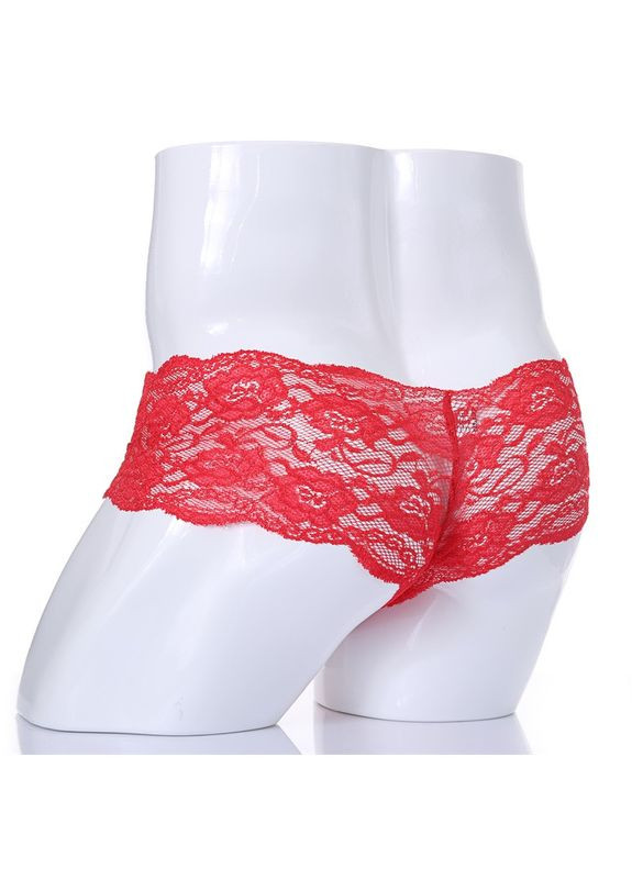 Трусики для чоловіків мереживні червоні чоловічі труси розмір XXXL A.G. (315886418)