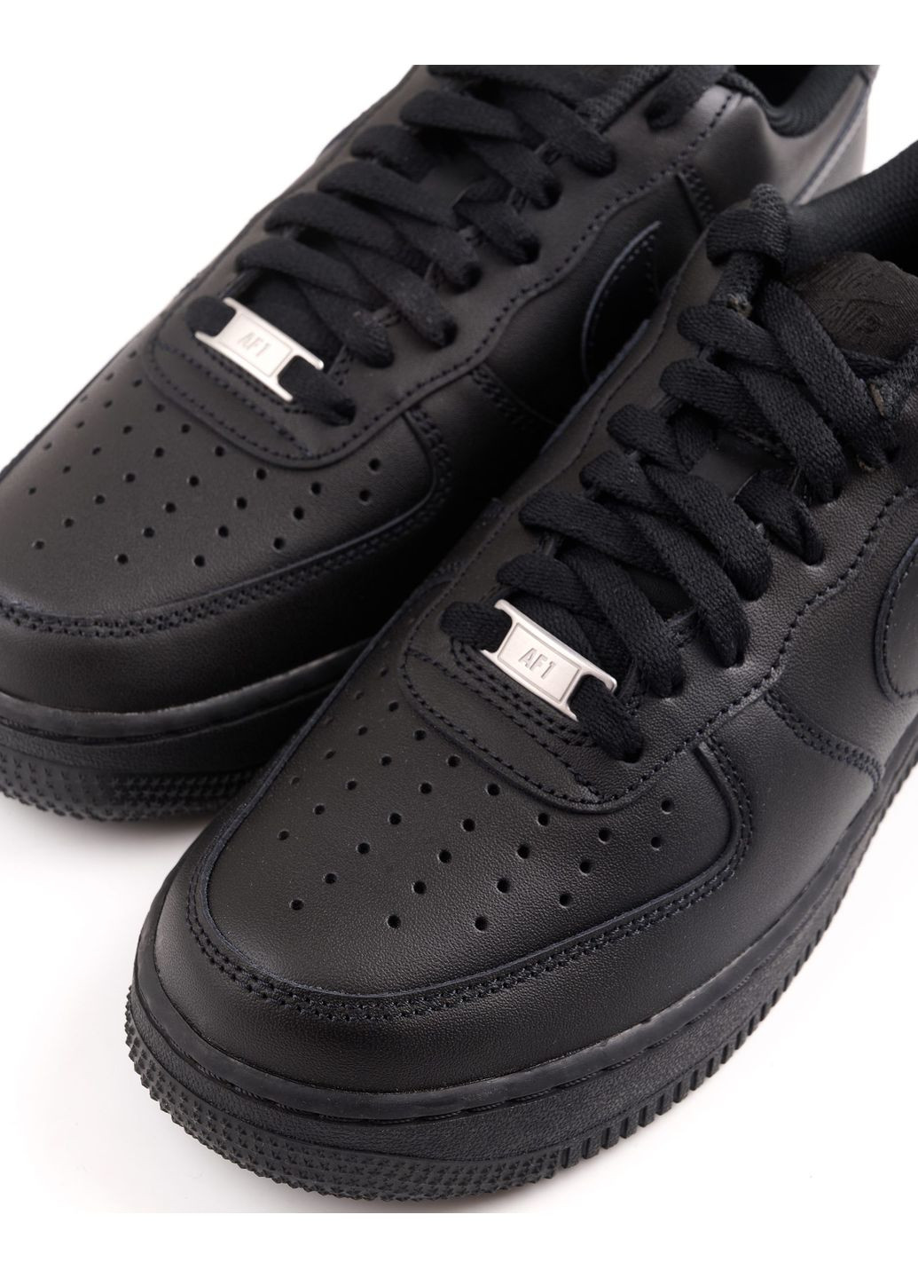 Чорні всесезон кросівки чоловічі air force 1 '07 cw2288-001 весна-осінь шкіра чорні Nike