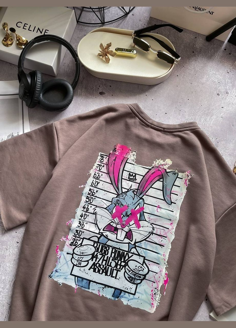 Женская футболка оверсайз с принтом на спине. MonCher - (346474814)