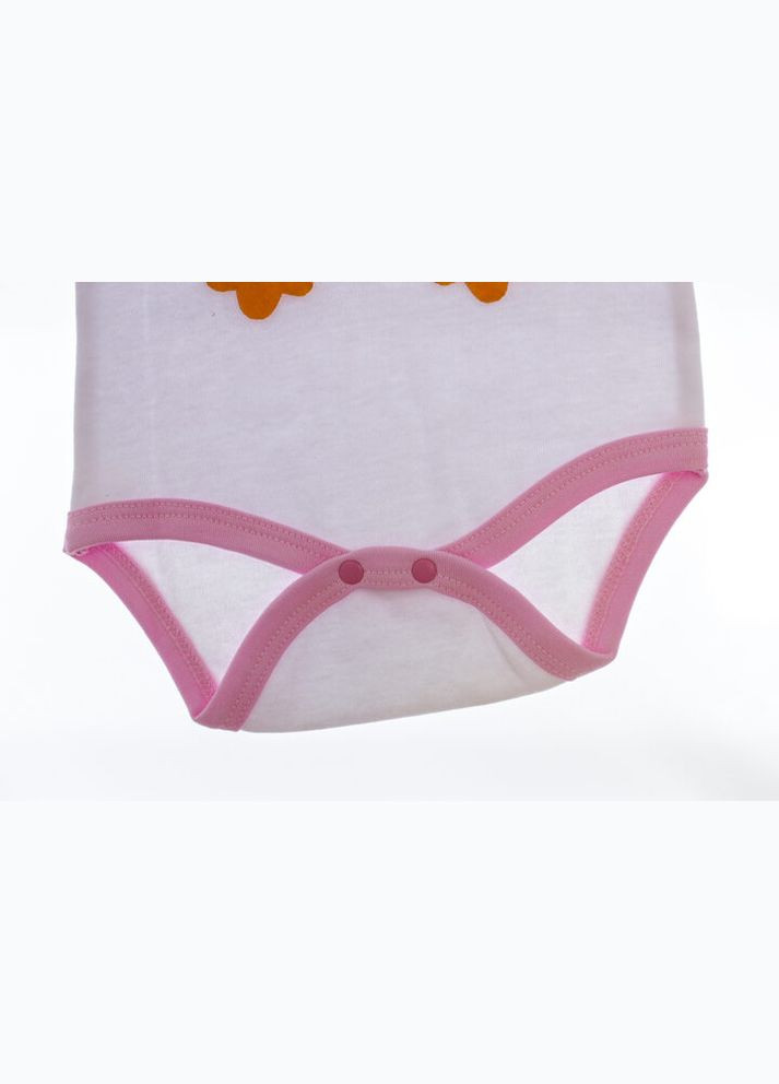 Рожевий літній боді зі штанами для дівчинки інтерлок ципа рожевий 68 см (32976) BABYKROHA