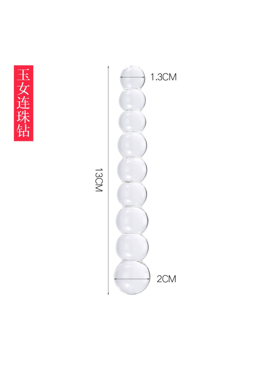 Набір із 3 скляних анальних пробок різного розміру, прозорий, 10040 Soft Touch (290668037)