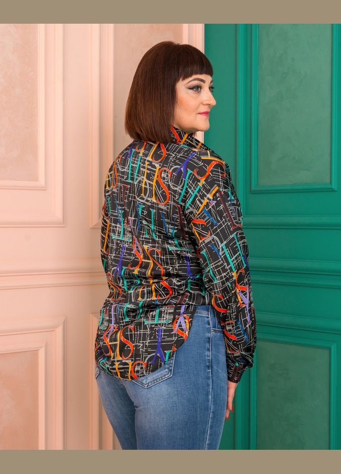 Чёрная блуза 1564-5 Alenka Plus