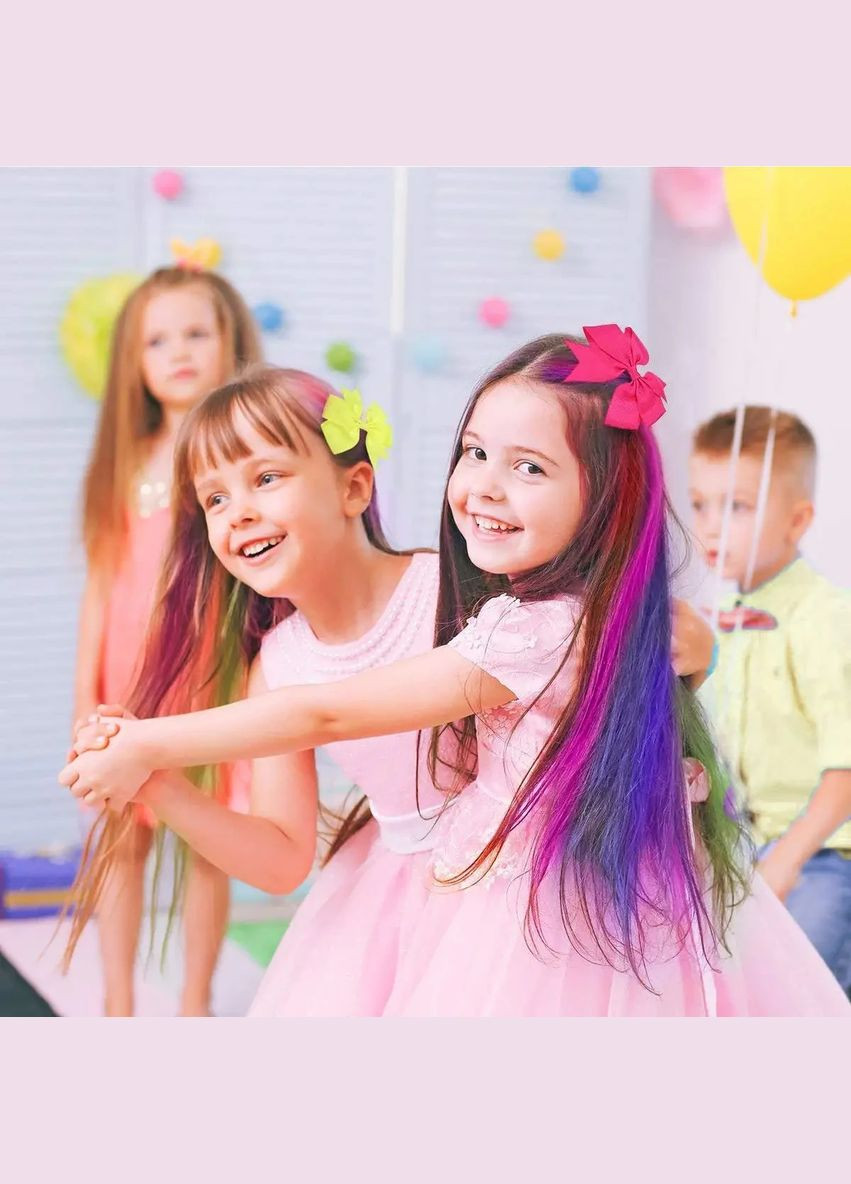 Набор расчесок с мелом для временного окрашивания волос Разные цвета 10 шт 15 см x 22 см Finding (334729250)