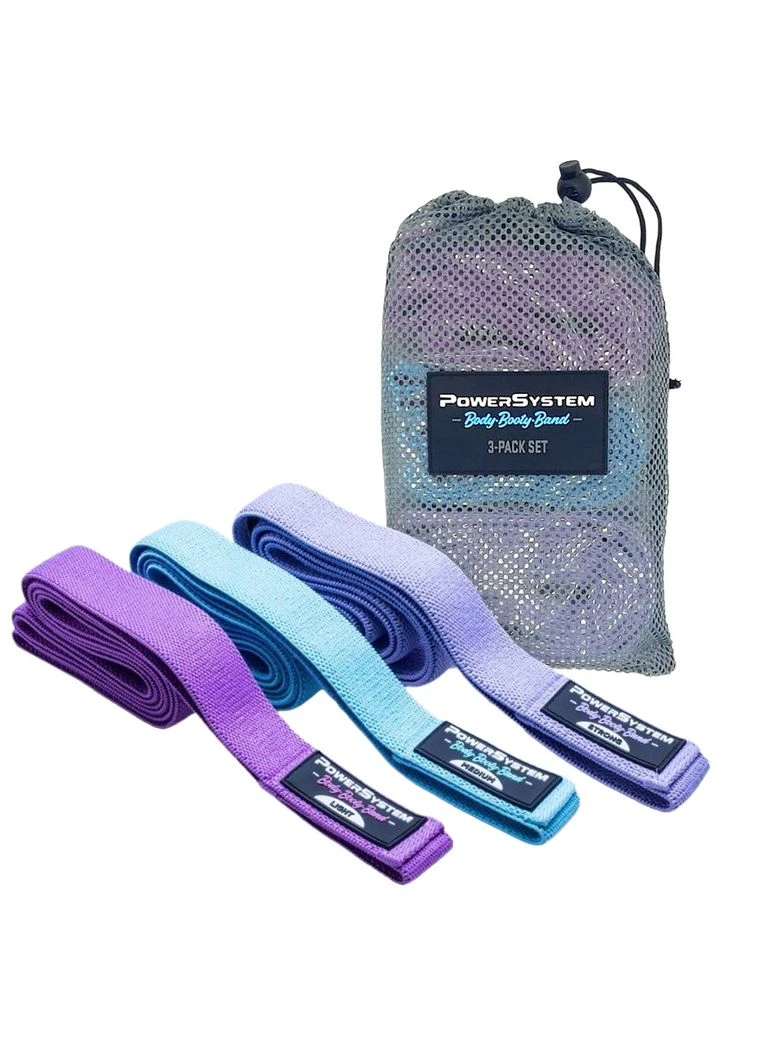 Набор тканевых резинок PS-4129 Booty Band Set Long 3шт. Power System (389574657)