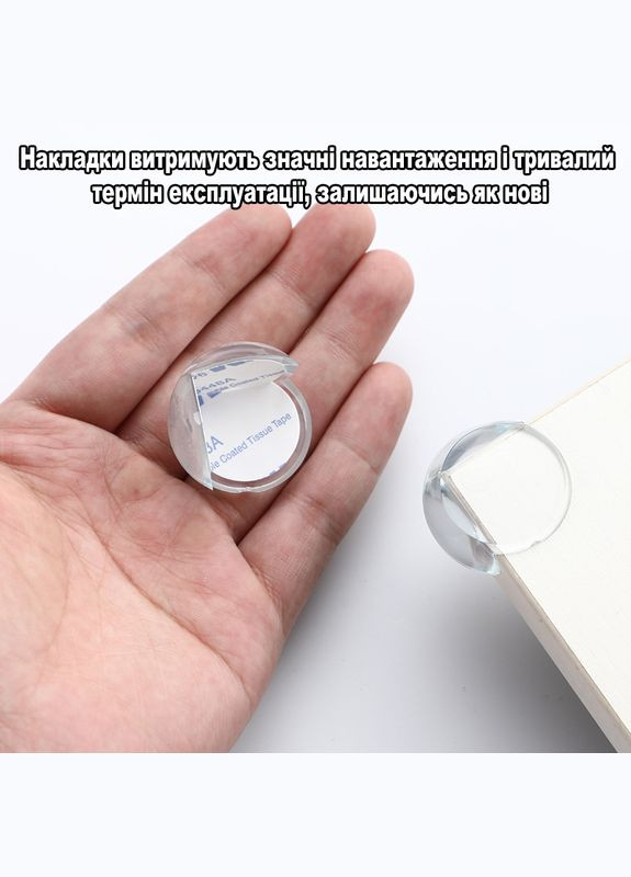 Силиконовые накладки на острые уголки мебели для защиты детей от ударов, прозрачные, круглые, 10шт No Brand (318065797)