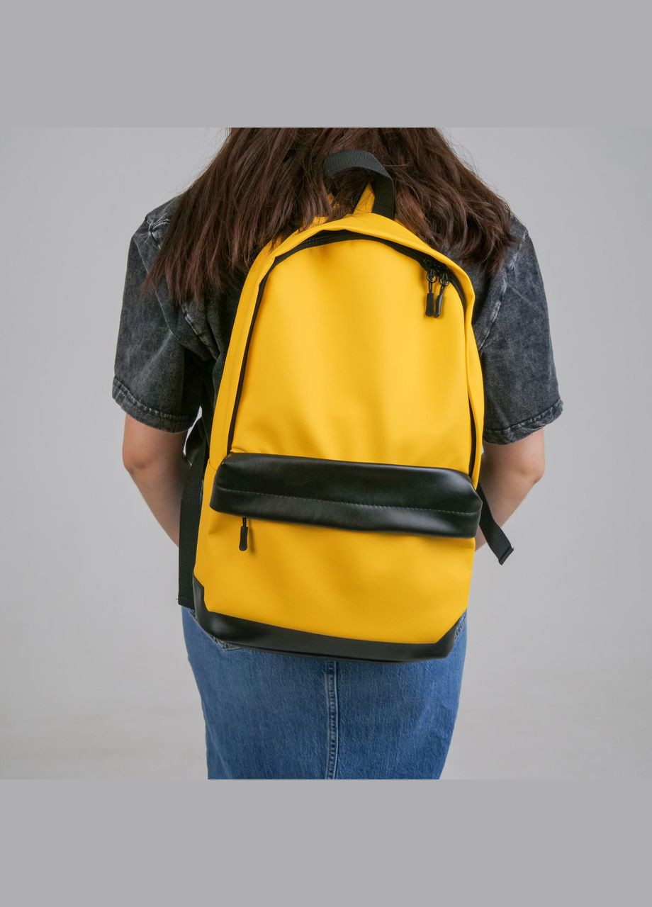 Универсальный рюкзак в удобном размере в экокожи, желтый цвет ToBeYou City (293247136)