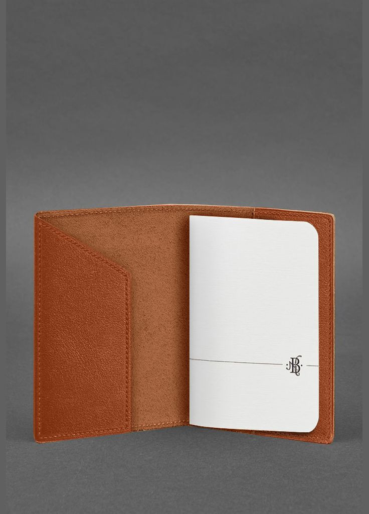 Кожаная обложка для паспорта с картой Украины светло-коричневый краст (A-028051) BlankNote (329186651)