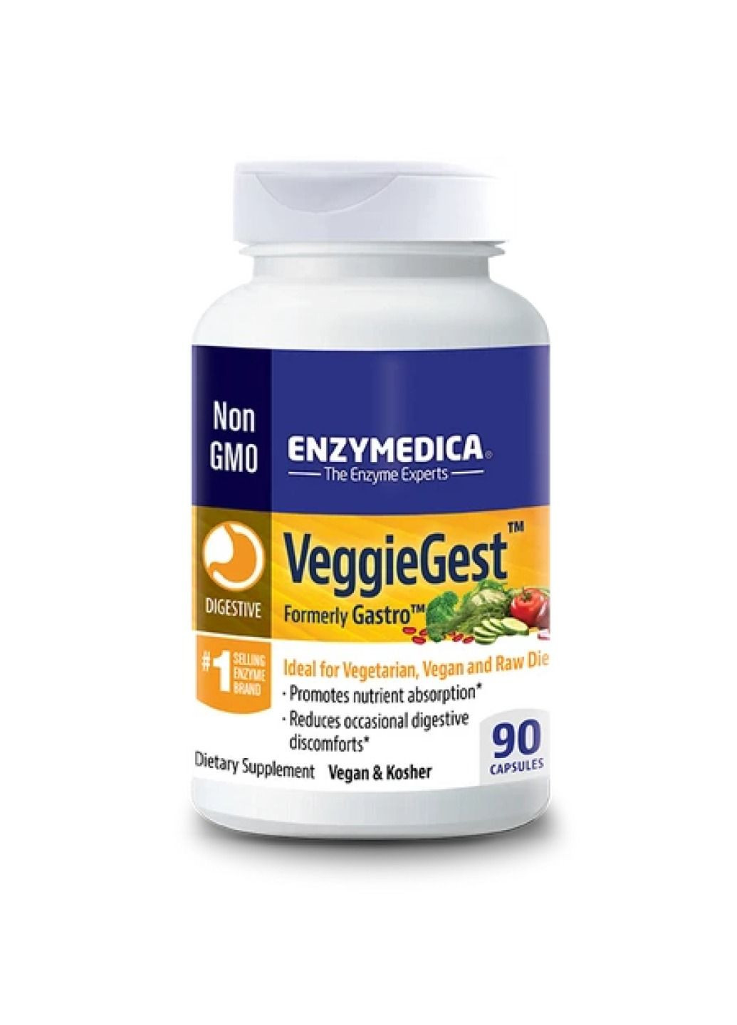 Добавка VeggieGest - 90 caps Enzymedica (280899267)