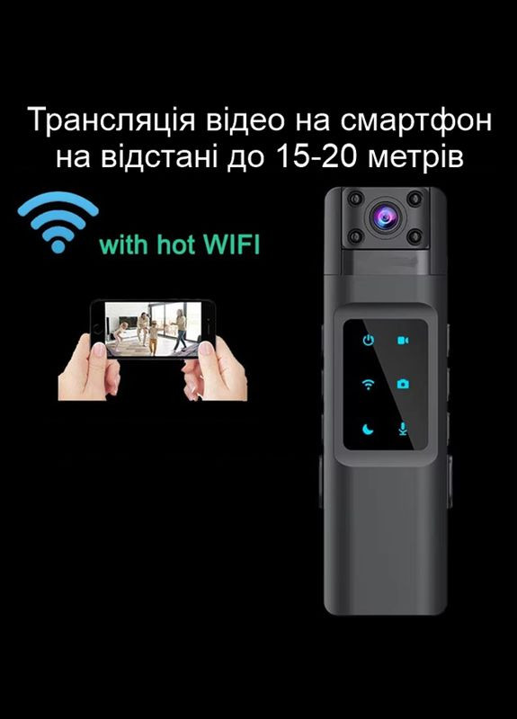 Wifi камера портативная - видеорегистратор с поворотным объективом L13, HD 1080P, диктофон (101149) Nectronix (322774009)