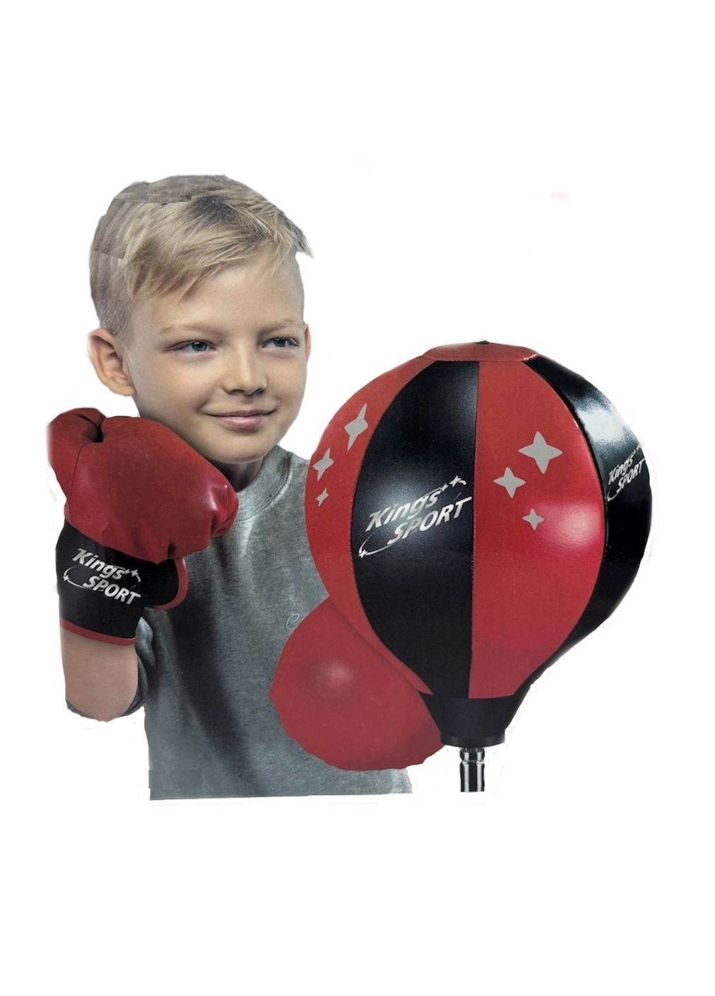 Боксерская груша с перчатками в комплекте на подставке 100 см с регулировкой высоты No Brand (366089303)