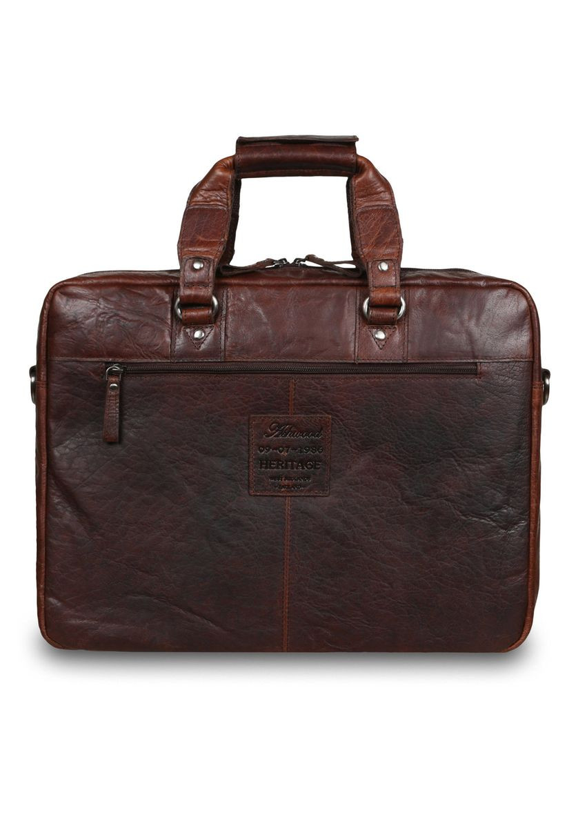 Чоловічий шкіряний портфель коричневого Leather F83 Brandy Ashwood (303831256)
