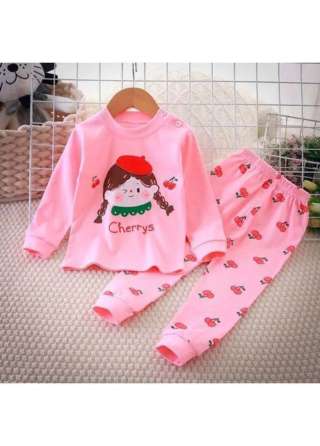 Розовая всесезон детская пижама «little dreams» No Brand