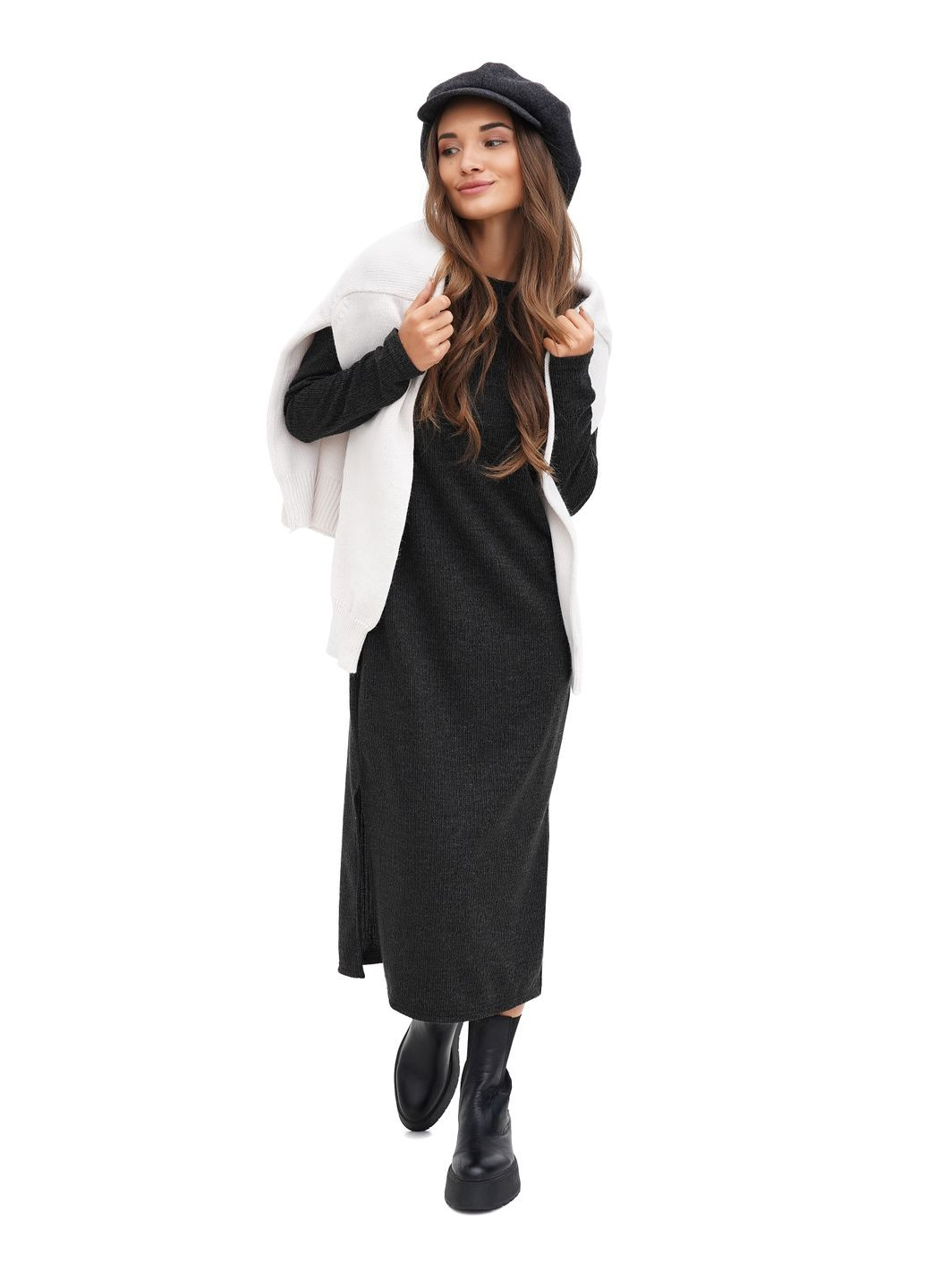 Кепка жіноча восьмиклинка сіра вовняна VECONS Восьмиклинка — додає об'єму та стильності (319170493)