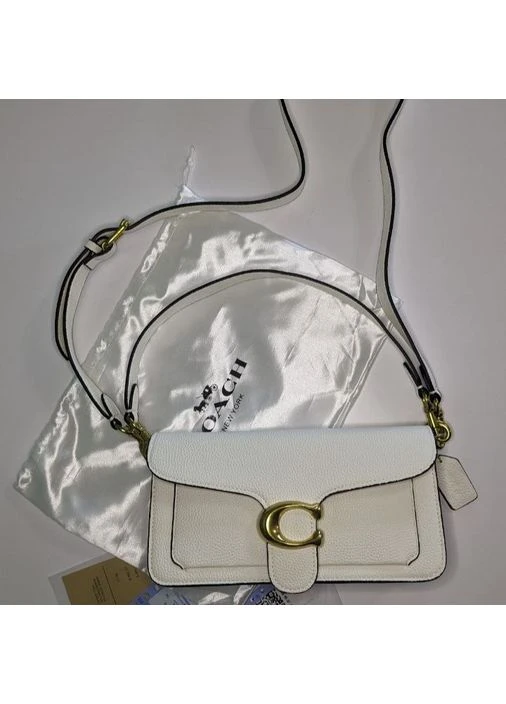 Сумка Tabby 26 shoulder white з преміум екошкіри, Сумка Tabby 26 білого кольору Coach (362588259)