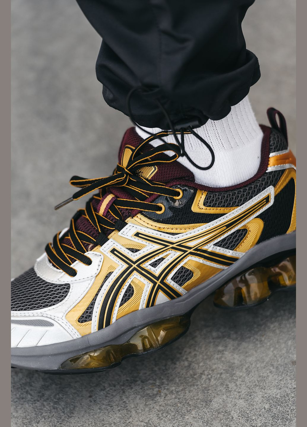 Сірі Осінні кросівки чоловічі asics gel-quantum kinetic grey gold | асікс гель-квантум кінетік сірі золоті No Brand