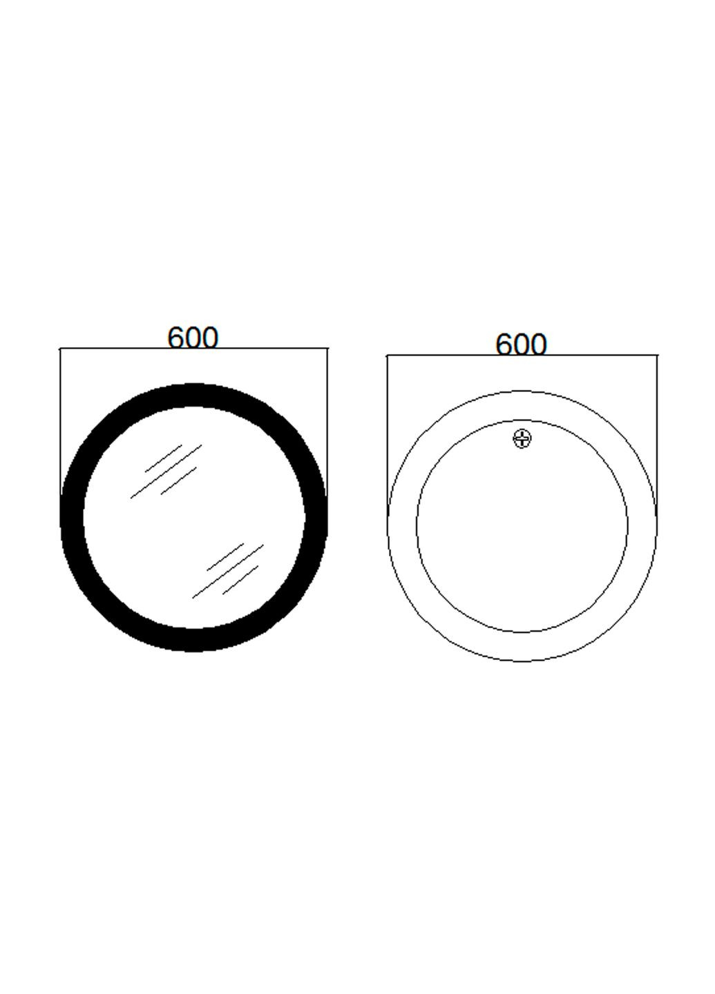 Зеркало Taurus R600 с LED подсветкой Touch, с антизапотеванием, с димером, рег. темп. цвета (3000-6500K) QT2478R607 Qtap TA1 (341326541)