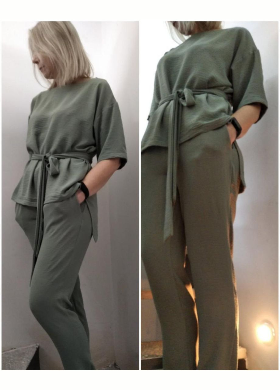 Женский брючный костюм лен/ 2 Льва (342414888)