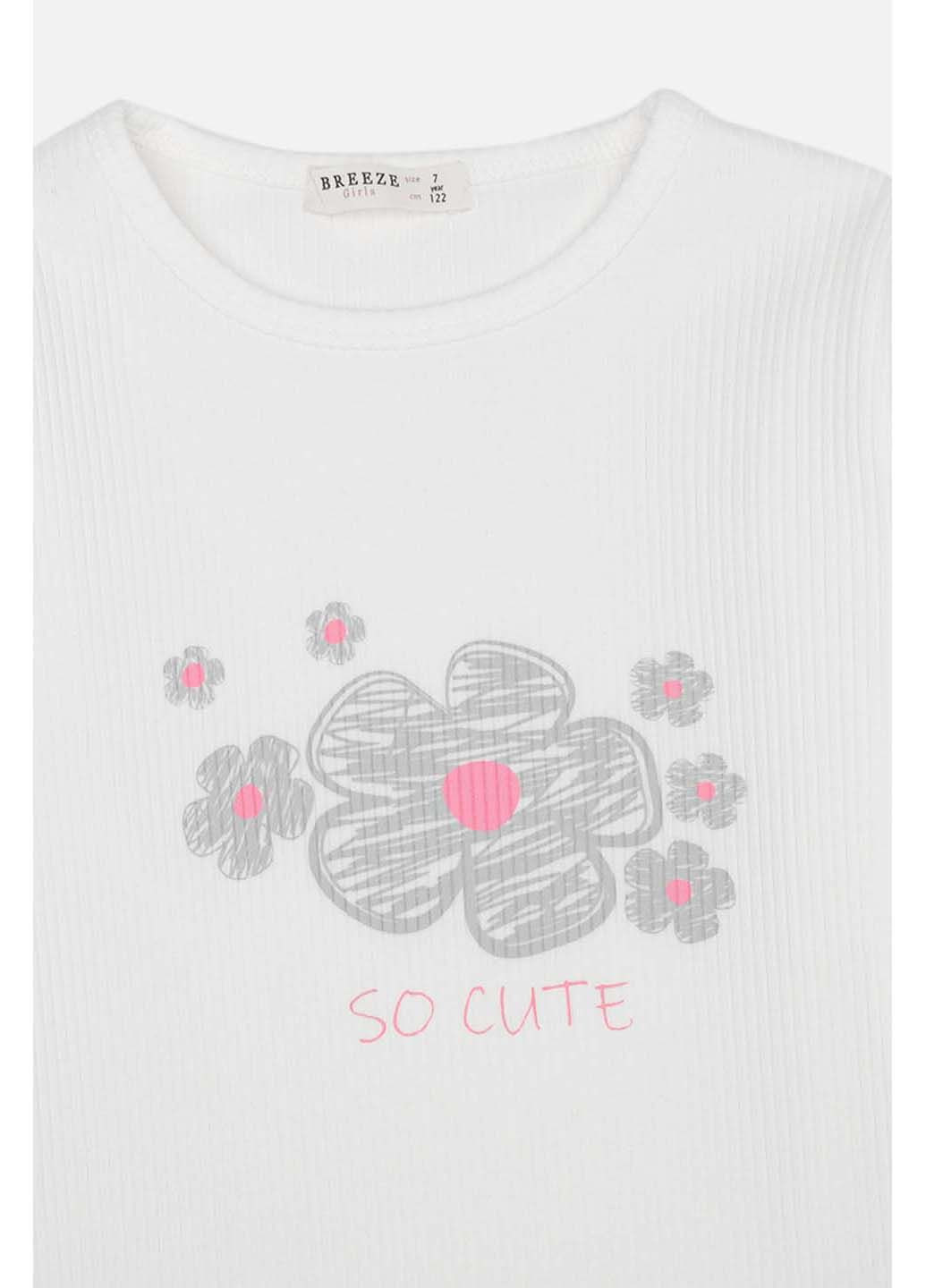 Белый демисезонный лонгслив Breeze