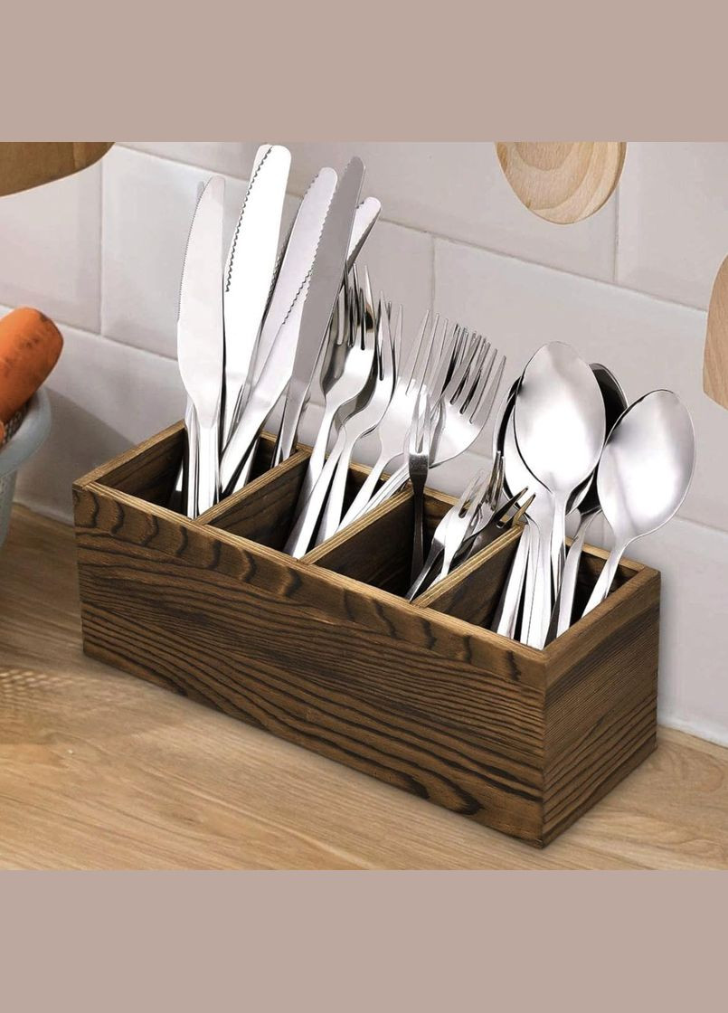 Підставка для столових приладів з дерева Малерідо капучино (ПСП-008509) No Brand (327423937)