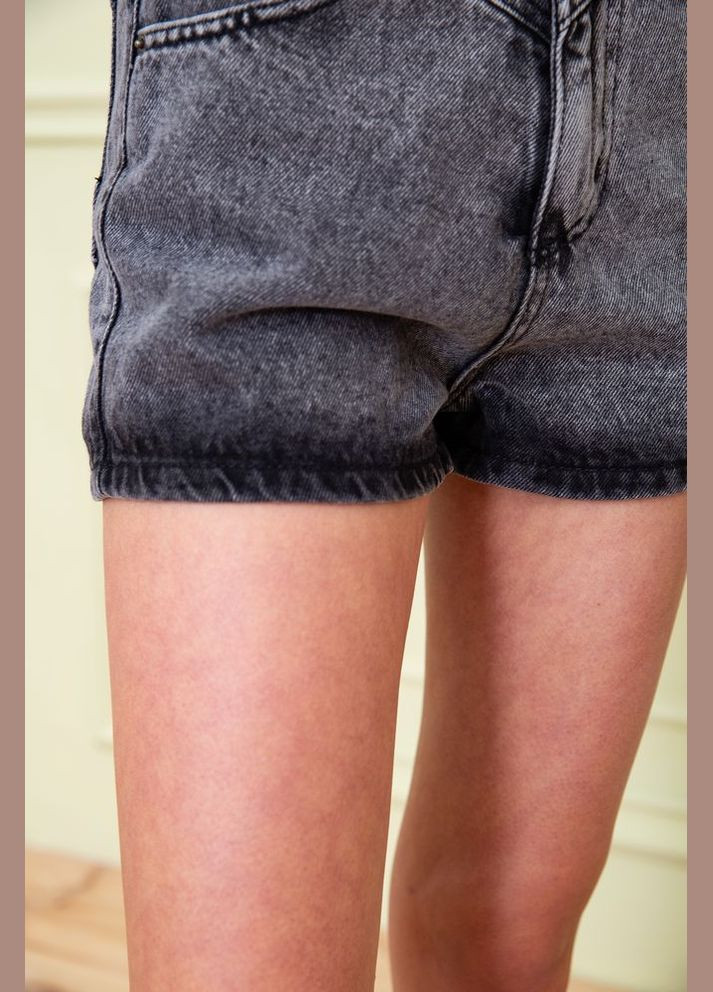 Жіночі джинсові шорти, сірого кольору, Ager (288750663)