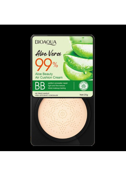 Кушон Aloe Vera Beauty Air Cushion Cream, з екстрактом алое вера, тон 01 натуральний, 20 г Bioaqua (350349857)