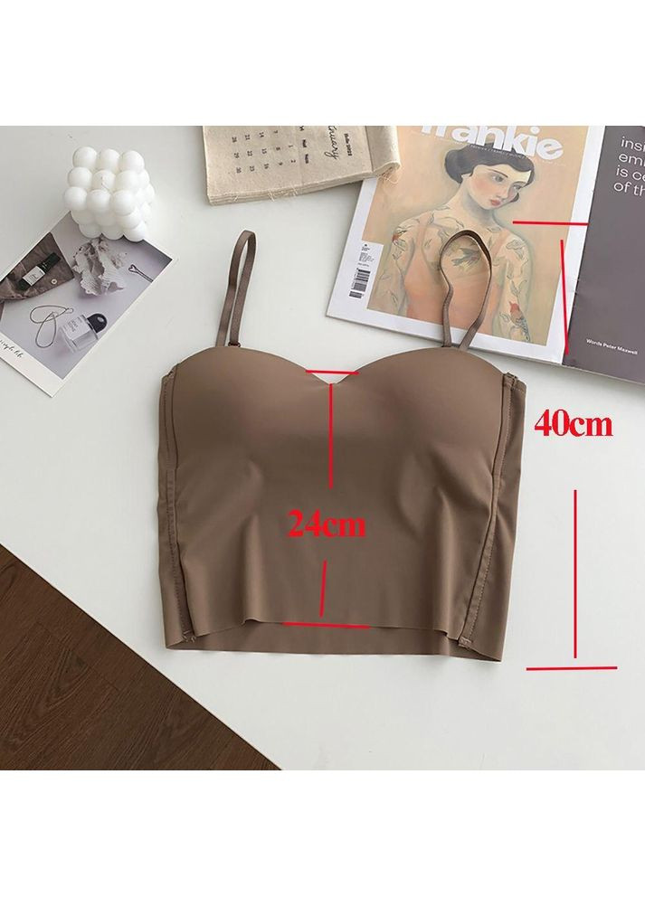 Топ классический базовый с тонкими бретелями. Топ с вставными чашками. No Brand (366871047)