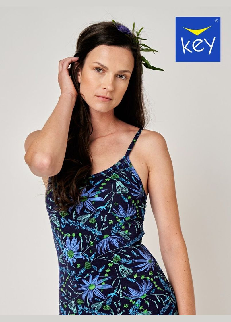 Синя повсякденний, домашній, кежуал жіноча сукня для дому Key