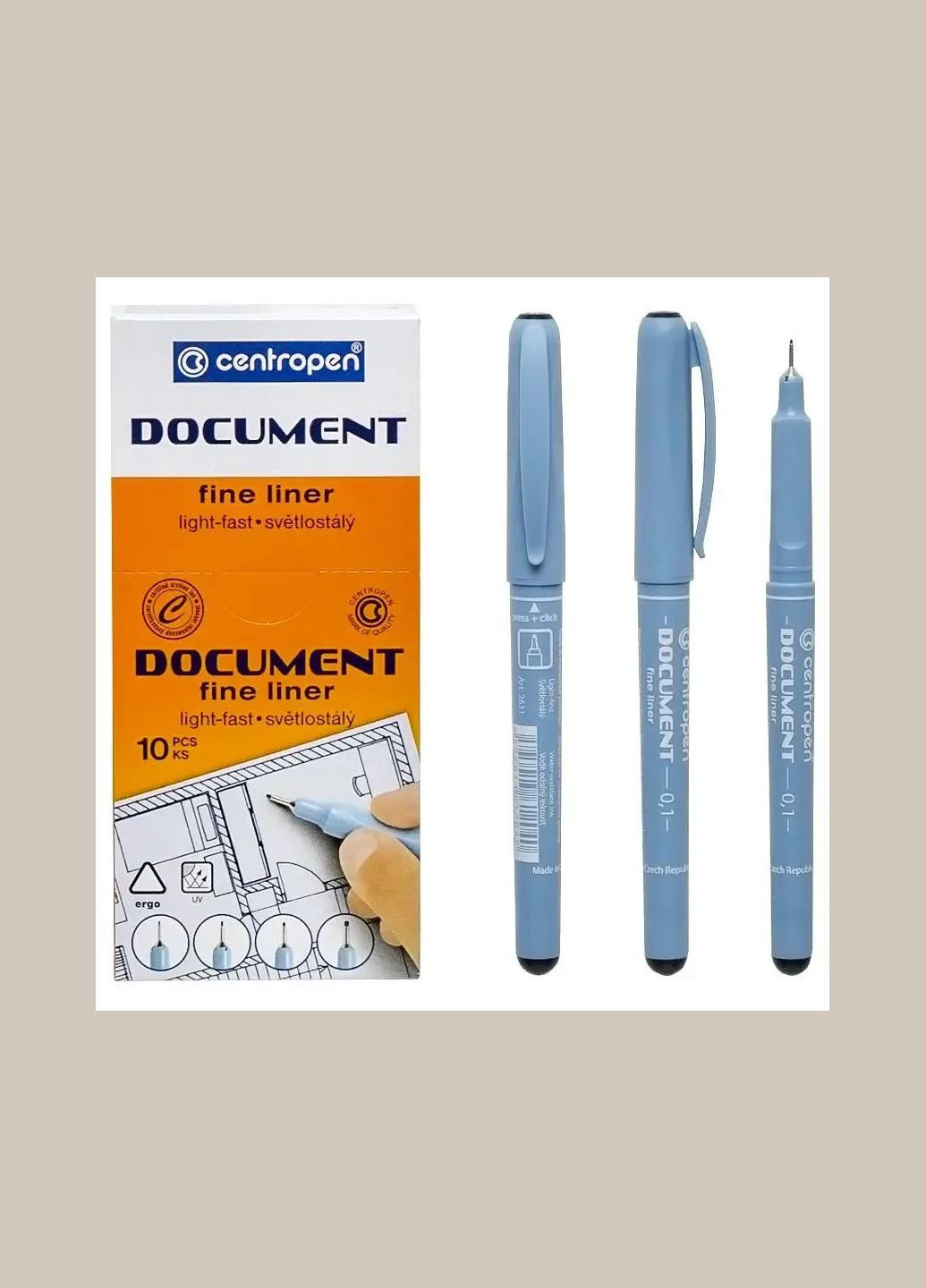 Лінер Document 0,1(0,25) мм (10) 2631 Centropen (322577943)