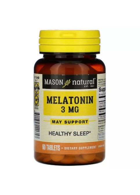 Melatonin 3 mg 60 Tabs Mason Natural (288050796)