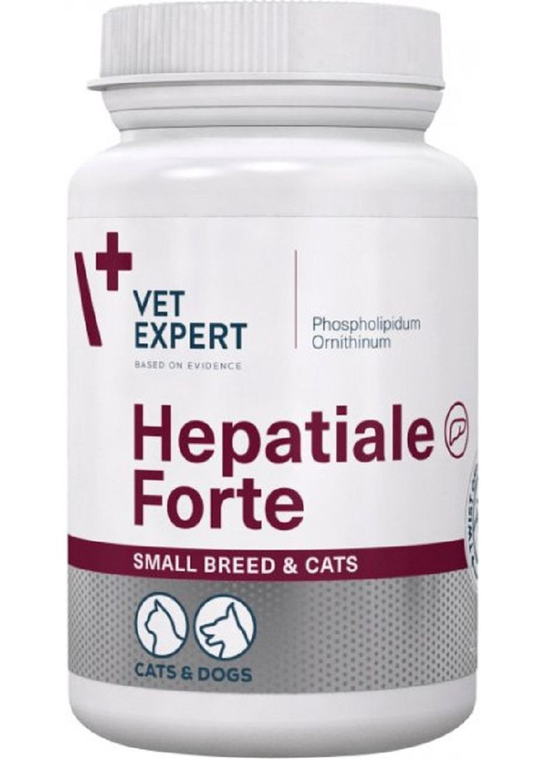 Пищевая добавка для поддержки и защиты функций печени у кошек и собак малых пород Hepatiale Forte VetExpert (279569772)