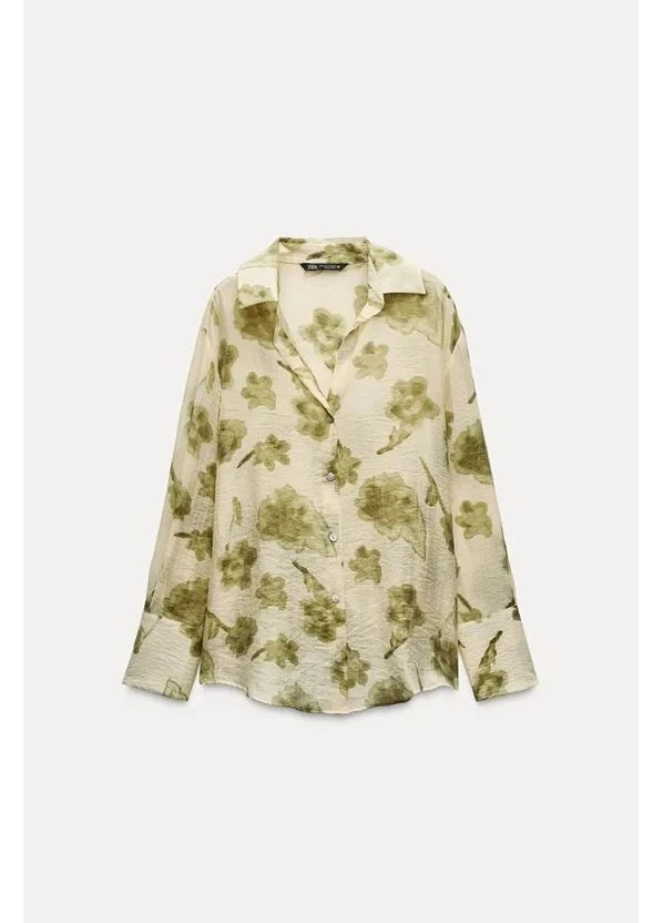 Сорочка з квітковим принтом 3666/161 Zara (397805633)