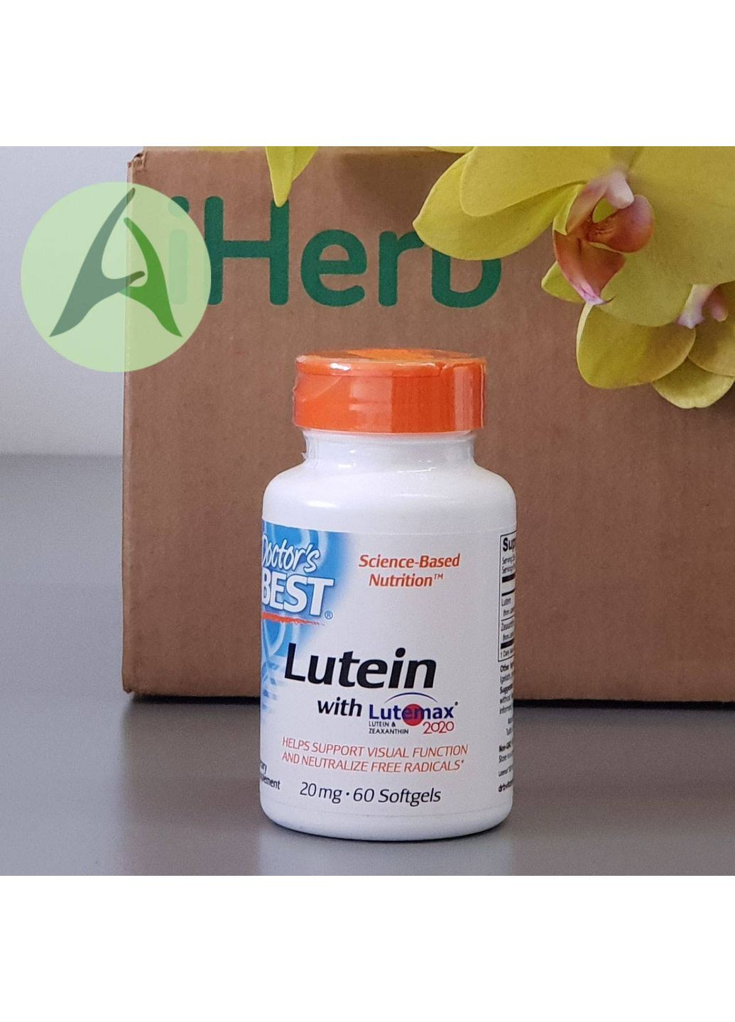 Лютеин с Lutemax 2020, 20 мг, 60 мягких таблеток Doctor's Best (361858586)