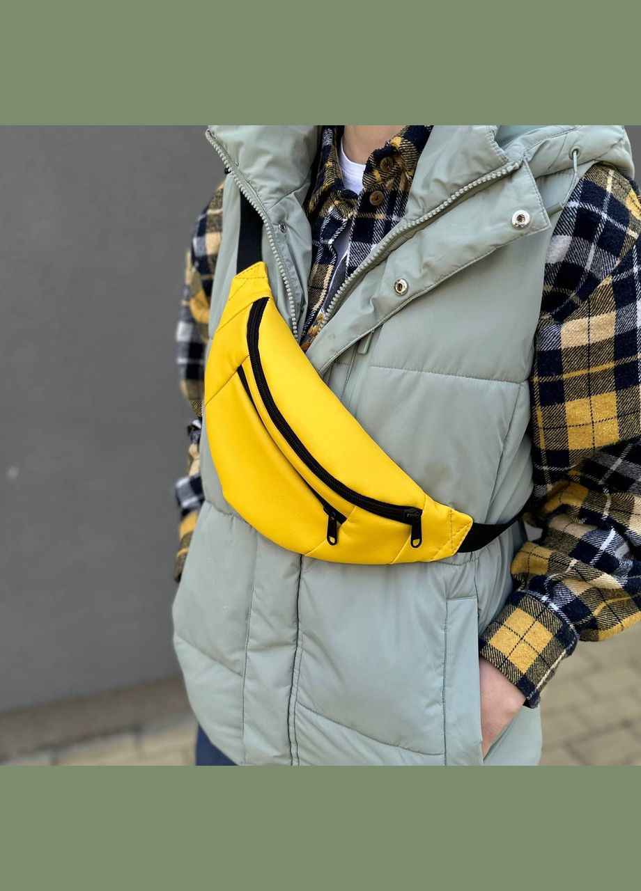 Желтая поясная сумка бананка нагрудная Prime yellow матовая No Brand (293943082)