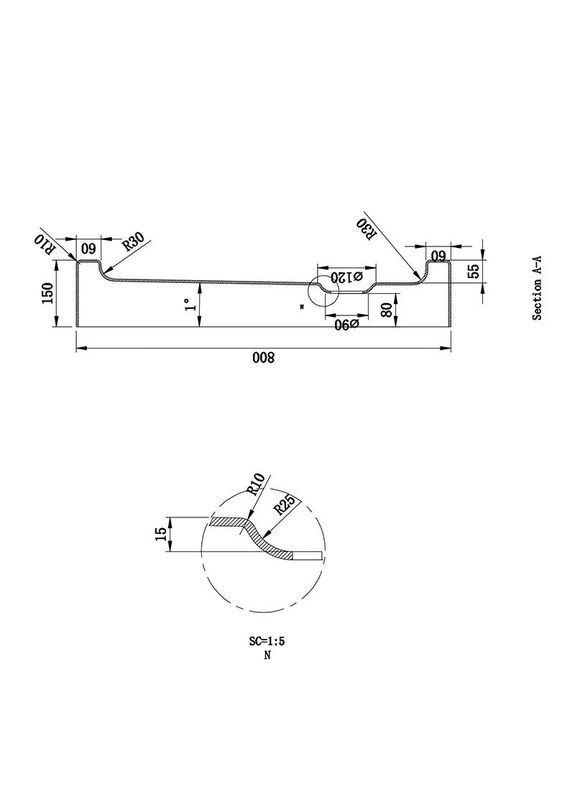 Душовий піддон D104R прямокутний, 120х80х15 Dusel (317287083)